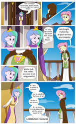 Size: 1100x1800 | Tagged: safe, artist:amante56, fluttershy, princess celestia, equestria girls, g4, comic, element of kindness, jedi, star wars