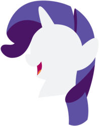 Size: 1725x2200 | Tagged: safe, artist:caliazian, rarity, pony, unicorn, g4, female, horn, lineless, mare, open mouth, simple, simple background, solo, transparent background