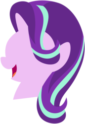 Size: 1500x2175 | Tagged: safe, artist:caliazian, starlight glimmer, pony, unicorn, g4, bust, female, horn, lineless, mare, open mouth, portrait, simple, simple background, smiling, solo, transparent background