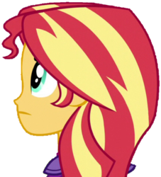 Size: 431x475 | Tagged: safe, artist:fella, edit, edited screencap, screencap, sunset shimmer, equestria girls, g4, my little pony equestria girls: friendship games, background removed, female, looking up, not a vector, simple background, solo, transparent background