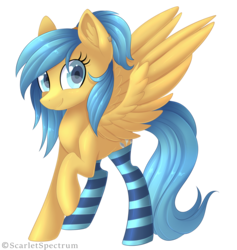 Size: 2372x2500 | Tagged: safe, artist:scarlet-spectrum, oc, oc only, oc:blurry ice, clothes, high res, simple background, socks, solo, striped socks, transparent background