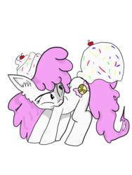Size: 5400x7200 | Tagged: safe, artist:foxsystem12x, oc, oc only, oc:sugarsprinkles, absurd resolution, candy, fluffy, food, gum, pink, solo, sprinkles