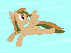 Size: 1024x768 | Tagged: safe, artist:04startycornonline88, oc, oc only, oc:monarch wind, pegasus, pony, flying, solo