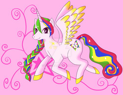 Size: 1024x791 | Tagged: safe, artist:zaeldra, oc, oc only, oc:princess star, alicorn, pony, alicorn oc, solo, watermark