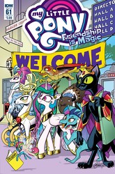 Size: 1800x2732 | Tagged: safe, artist:andypriceart, idw, abyssinian king, chief thunderhooves, king aspen, princess celestia, princess ember, queen novo, abyssinian, breezie, buffalo, cat, deer, dragon, griffon, seapony (g4), anthro, g4, my little pony: the movie, spoiler:comic, spoiler:comic61, fishbowl, male, royalty, unnamed breezie, unnamed character, unnamed griffon