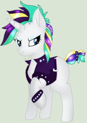 Size: 640x900 | Tagged: safe, artist:castelainmlp, rarity, g4, it isn't the mane thing about you, alternate hairstyle, female, punk, raripunk, solo