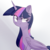 Size: 3000x3000 | Tagged: safe, artist:mp-printer, twilight sparkle, alicorn, pony, g4, cute, eye clipping through hair, eyebrows, eyebrows visible through hair, female, high res, mare, simple background, smiling, solo, twiabetes, twilight sparkle (alicorn)