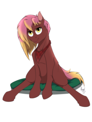 Size: 775x1024 | Tagged: safe, artist:nordhoof, oc, oc only, earth pony, pony, blank flank, clothes, female, scarf, solo