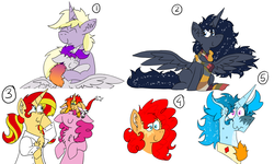 Size: 1024x614 | Tagged: safe, artist:numbuh-27, dinky hooves, pinkie pie, sunset shimmer, oc, oc:ash, oc:eggsy, oc:milkyway, g4, female, lesbian, magical lesbian spawn, offspring, parent:discord, parent:doctor whooves, parent:pinkie pie, parent:princess celestia, parent:princess ember, parent:princess luna, parent:sunset shimmer, parents:emberlestia, parents:lunawhooves, parents:suncord, parents:sunsetpie, ship:sunsetpie, shipping