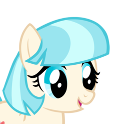 Size: 600x593 | Tagged: safe, artist:camtwo, derpibooru exclusive, coco pommel, earth pony, pony, g4, female, open mouth, simple background, smiling, solo, transparent background