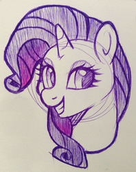 Size: 2830x3574 | Tagged: safe, artist:sacredroses-art, rarity, pony, g4, bust, female, high res, sketch, solo, traditional art