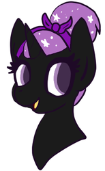 Size: 243x395 | Tagged: safe, artist:spooky-kitteh, oc, oc only, oc:spooky, pony, unicorn, bust, female, mare, portrait, simple background, solo, white background