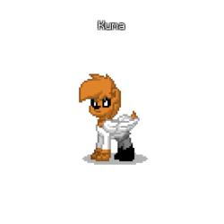 Size: 400x400 | Tagged: safe, bear, pony, pony town, 2spot, bloody bunny: first blood, ponified, serious kuma, simple background, transparent background