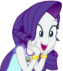 Size: 546x610 | Tagged: safe, artist:thebar, rarity, equestria girls, g4, my little pony equestria girls: legend of everfree, bracelet, camp everfree outfits, cute, female, jewelry, open mouth, raribetes, simple background, solo, transparent background