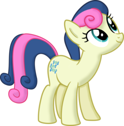 Size: 1004x1024 | Tagged: safe, artist:lman225, artist:potato22, bon bon, sweetie drops, earth pony, pony, g4, female, looking up, mare, shading, simple background, smiling, solo, standing, transparent background, vector