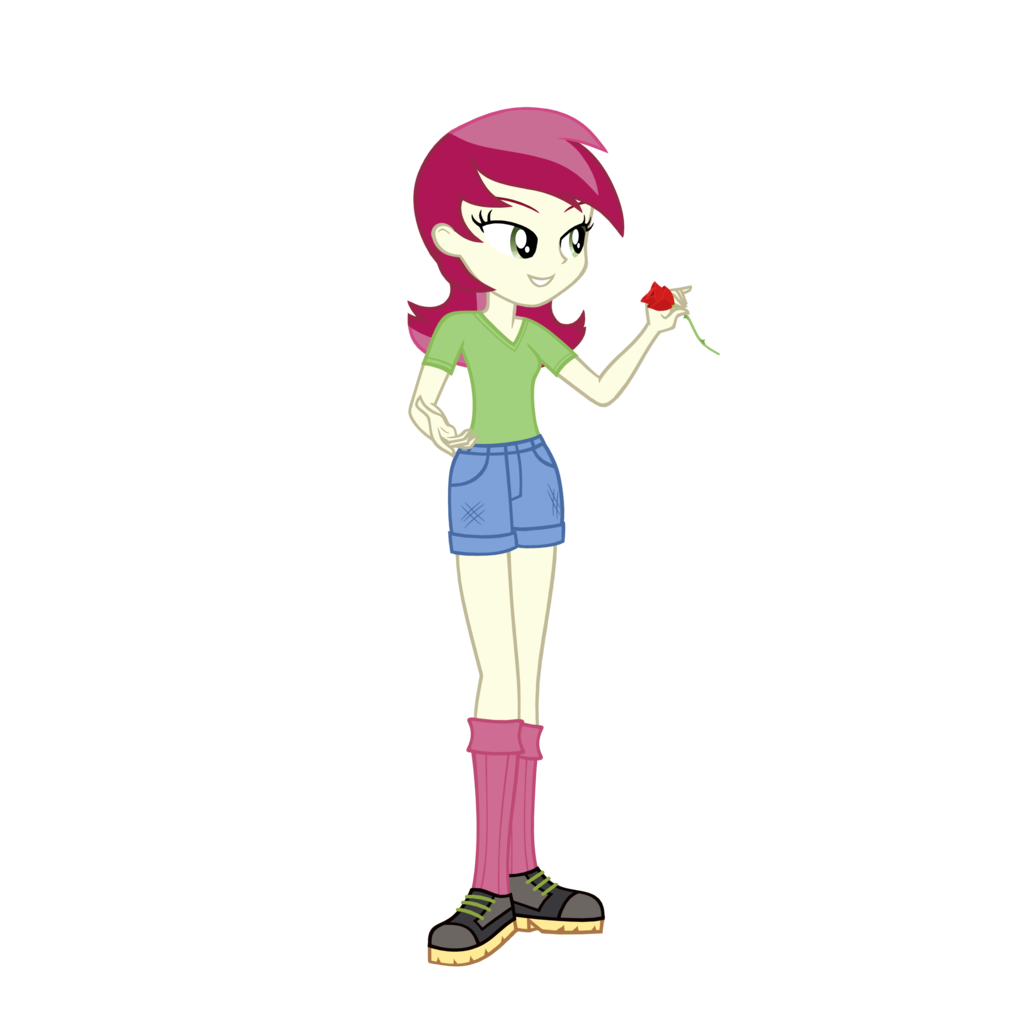 1540746 - artist:darthlena, clothes, equestria girls, female, flower, legs,  rose, roseluck, safe, shoes, simple background, socks, solo, transparent  background - Derpibooru