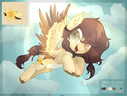 Size: 3441x2615 | Tagged: safe, artist:lastaimin, oc, oc only, oc:vanilla feather, pegasus, pony, female, high res, mare, reference sheet, solo