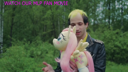 Size: 640x360 | Tagged: safe, fluttershy, human, g4, brony, irl, irl human, photo, plushie, russia, трудно быть брони