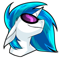 Size: 3600x3600 | Tagged: safe, artist:polyhexian, dj pon-3, vinyl scratch, pony, unicorn, g4, female, high res, mare, simple background, smiling, solo, sunglasses, transparent background