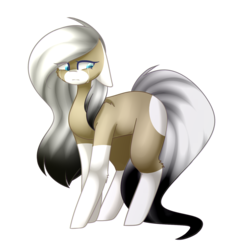 Size: 1378x1440 | Tagged: safe, artist:despotshy, oc, oc only, oc:keanu, earth pony, pony, crying, female, mare, simple background, solo, transparent background