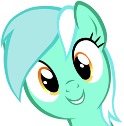 Size: 1024x1038 | Tagged: safe, artist:petraea, lyra heartstrings, pegasus, pony, g4, bust, cute, female, hi anon, looking at you, meme, portrait, race swap, simple background, smiling, solo, transparent background, vector