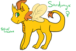 Size: 1500x1000 | Tagged: safe, artist:php115, derpibooru exclusive, oc, oc only, oc:princess sardonyx, interspecies offspring, magical gay spawn, paint tool sai, parent:spike, parent:thorax, parents:thoraxspike, solo