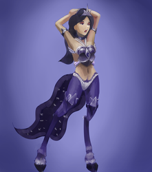 Size: 2300x2600 | Tagged: artist needed, safe, oc, oc only, oc:selene, satyr, armpits, high res, midriff, offspring, parent:oc:anon, parent:princess luna