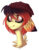 Size: 1418x1829 | Tagged: safe, artist:diaxmineowo, oc, oc only, pony, beanie, bust, chest fluff, ear fluff, female, floppy ears, hat, looking up, mare, simple background, solo, transparent background