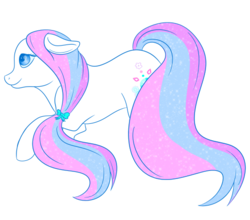 Size: 500x439 | Tagged: dead source, safe, artist:evereveron, precious gem, earth pony, pony, g3, cute, female, g3betes, mare, simple background, solo, transparent background