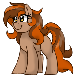 Size: 840x846 | Tagged: safe, artist:jen-neigh, oc, oc only, oc:thea cacao, earth pony, pony, female, mare, simple background, smiling, solo, transparent background