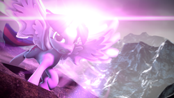 Size: 1920x1080 | Tagged: safe, artist:argodaemon, twilight sparkle, alicorn, pony, g4, 3d, angry, female, magic, solo, source filmmaker, twilight sparkle (alicorn)