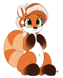 Size: 3542x4402 | Tagged: safe, artist:pabbley, oc, oc only, pony, red panda, 30 minute art challenge, belly button, cute, ocbetes, ponified, simple background, solo, white background