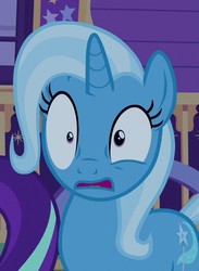 Size: 524x715 | Tagged: safe, screencap, trixie, pony, unicorn, g4, to where and back again, cropped, female, mare, shocked, solo focus