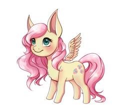 Size: 1774x1553 | Tagged: safe, artist:floralfly, fluttershy, pegasus, pony, g4, cute, female, mare, shyabetes, simple background, smiling, solo