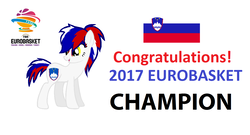 Size: 1408x762 | Tagged: safe, oc, oc only, earth pony, pony, 1000 hours in ms paint, basketball, eurobasket 2017, nation ponies, ponified, simple background, slovenia, solo, sports, white background