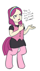 Size: 399x703 | Tagged: safe, artist:daily, oc, oc only, oc:mumble, satyr, offspring, parent:pinkie pie