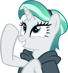 Size: 4658x5069 | Tagged: safe, artist:ironm17, rarity, pony, unicorn, g4, it isn't the mane thing about you, absurd resolution, alternate hairstyle, cloak, clothes, cute, grin, raribetes, simple background, smiling, transparent background, vector