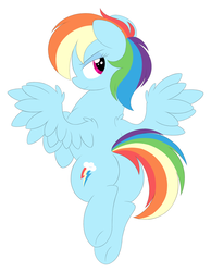 Size: 1477x1902 | Tagged: safe, artist:php66, rainbow dash, g4, lidded eyes, simple background, solo, spread wings, white background, wings