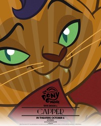 Size: 1500x1875 | Tagged: safe, capper dapperpaws, abyssinian, anthro, g4, my little pony: the movie, official, male, movie poster, my little pony logo, poster, sexy, solo, stupid sexy capper, taye diggs