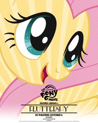 Size: 1500x1875 | Tagged: safe, fluttershy, g4, my little pony: the movie, official, andrea libman, female, movie poster, my little pony logo, poster, solo