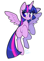 Size: 1448x2000 | Tagged: safe, artist:nine-doodles, twilight sparkle, alicorn, pony, g4, colored pupils, cute, female, mare, simple background, smiling, solo, spread wings, twiabetes, twilight sparkle (alicorn), white background, wings