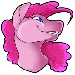 Size: 3700x3700 | Tagged: safe, artist:polyhexian, pinkie pie, earth pony, pony, g4, blue eyes, female, high res, mare, simple background, smiling, transparent background