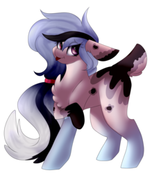 Size: 2437x2629 | Tagged: safe, artist:ashleydrawsponies, artist:crazllana, oc, oc only, earth pony, pony, deer tail, female, fusion, high res, mare, simple background, solo, tongue out, transparent background