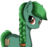 Size: 1567x1486 | Tagged: safe, artist:negasun, oc, oc only, oc:lonely day, earth pony, pony, ponies after people, braid, female, green fur, green hair, green mane, solo