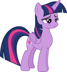 Size: 3001x3196 | Tagged: safe, artist:cloudy glow, twilight sparkle, alicorn, pony, do princesses dream of magic sheep, g4, .ai available, bags under eyes, female, high res, mare, simple background, smiling, solo, tired, transparent background, twilight sparkle (alicorn), vector
