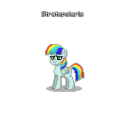 Size: 400x400 | Tagged: safe, oc, oc only, oc:stratopolaris, pegasus, pony, pony town, mascot, metal, power metal, stratovarius