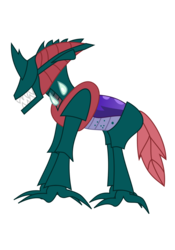 Size: 726x1038 | Tagged: safe, artist:frannis, edit, pharynx, changedling, changeling, g4, prince pharynx, simple background, solo, transparent background, xenochangeling