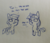 Size: 1693x1440 | Tagged: safe, artist:tjpones, rainbow dash, twilight sparkle, alicorn, pegasus, pony, g4, dialogue, duo, lineart, meme, monochrome, special eyes, traditional art, twilight sparkle (alicorn)