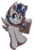 Size: 1024x1474 | Tagged: safe, artist:ratlovera, oc, oc only, pegasus, pony, blue eyes, blue mane, gray coat, simple background, smiling, solo, transparent background, waving