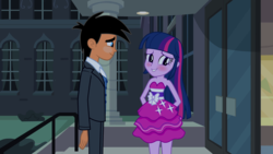 Size: 1920x1080 | Tagged: safe, artist:kevintoons915, edit, edited screencap, screencap, twilight sparkle, oc, oc:kevin reyes, equestria girls, g4, canon x oc, fall formal outfits, female, male, straight, twilight sparkle (alicorn)